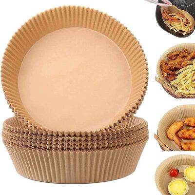 Greaseproof Air Fryer Papers Durable Circular Air Fryer Liners Disposable