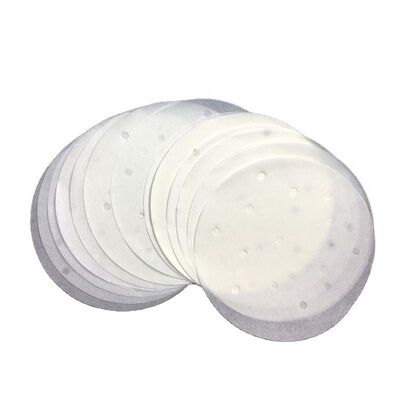 White Disposable Air Fryer Liners Customized Perforated Parchment Paper Durable