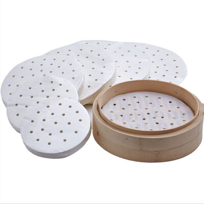 White Disposable Air Fryer Liners Customized Perforated Parchment Paper Durable