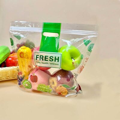 Leakproof Plastic Stand Up Pouch Reclosable Stand Up Ziplock Pouch Tear Resistant With Handle