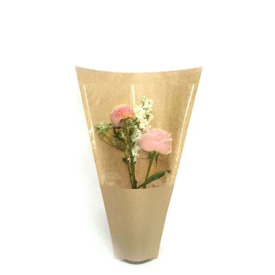 Customized Kraft Paper Flower Sleeves Breathable Paper Bouquet Sleeves Eco Friendly