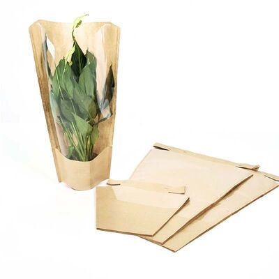 Customized Kraft Paper Flower Sleeves Breathable Paper Bouquet Sleeves Eco Friendly