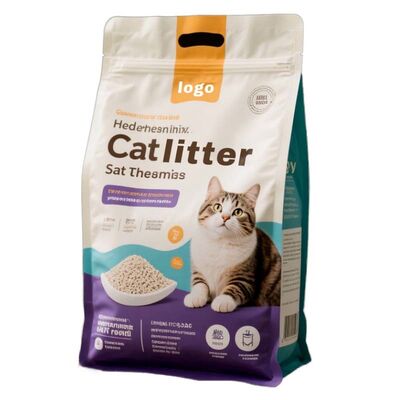 Customized Pet Food Packaging Bag Eight-Side Seal Composite Zipper Plastic Bag
