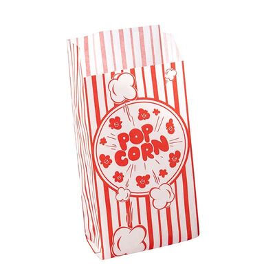 Custom Popcorn Side Gusset Paper Packaging Bags Disposable Food Grade Snack Bags For Party