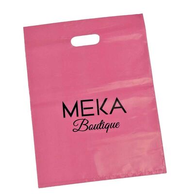 Die Cut Printed Plastic Shopping Bags Thick Waterproof Disposable Packaging For Supermarket Retail