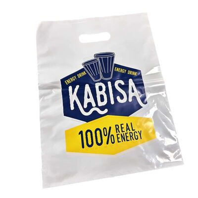 Die Cut Printed Plastic Shopping Bags Thick Waterproof Disposable Packaging For Supermarket Retail