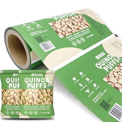 Custom Printed Food Packaging Roll Film Oxygen Barrier Laminated Roll For Snack Automatic Packing