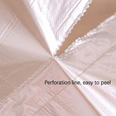 Food Grade PE Perforated Produce Bag Roll Transparent Easy Tear Plastic Sack For Supermarket Fruit Meat Self Weighing
