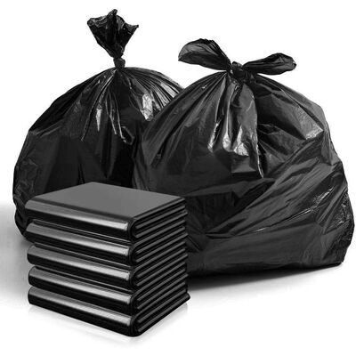 Custom Black Roll Trash Bags Heavy Duty Perforated Plastic Garbage Bags For Commercial Household Use
