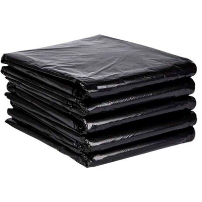 Custom Black Roll Trash Bags Heavy Duty Perforated Plastic Garbage Bags For Commercial Household Use