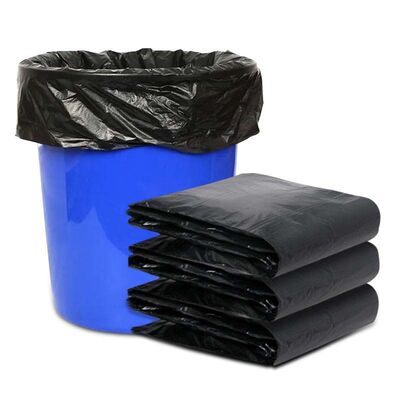 Custom Black Roll Trash Bags Heavy Duty Perforated Plastic Garbage Bags For Commercial Household Use
