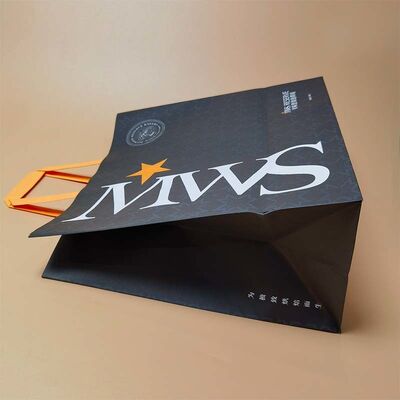 Custom Recyclable Flat Handle Kraft Paper Bags – Eco-Friendly Shopping Bags For Retail Souvenir Promotional Packaging