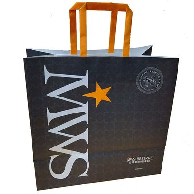 Custom Recyclable Flat Handle Kraft Paper Bags – Eco-Friendly Shopping Bags For Retail Souvenir Promotional Packaging