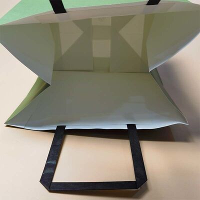 Custom Solid Color Kraft Paper Shopping Bags Flat Paper Handle Retail Gift Paper Bags For Boutique Apparel