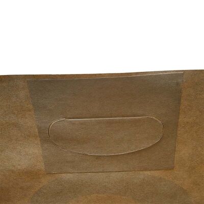 Die Cut Reinforced Kraft Paper Bags Custom Logo Print Eco Thick Packaging For Retail Brand Promotion