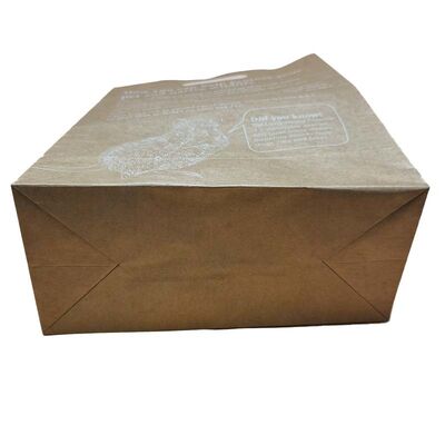 Natural Kraft Die Cut Handle Bags Full Color Printed Recyclable Sacks For Bakery Restaurant Gift Shopping