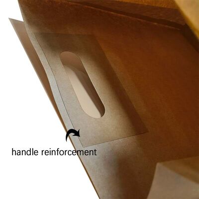 Natural Kraft Die Cut Handle Bags Full Color Printed Recyclable Sacks For Bakery Restaurant Gift Shopping