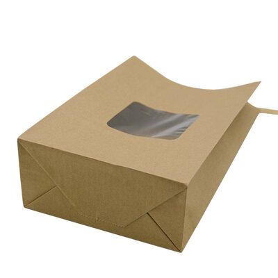 Kraft Paper Window Tin Tie Coffee Bags Stand Up Bakery Packaging Pouches For Coffee Beans Nuts Bread