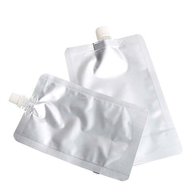 Custom Printed Matte Aluminum Spout Pouches Leak Proof For Juice Wine Liquid Food Storage