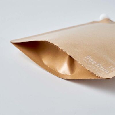 Custom Printed Aluminum Foil Spout Pouches With Handle Leak Proof Liquid Packaging Bags For Juice Wine Food Storage