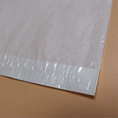 White Kraft Paper Composite Window Flat Bottom Bag Heat Sealable For Bakery Bread Snack Packaging