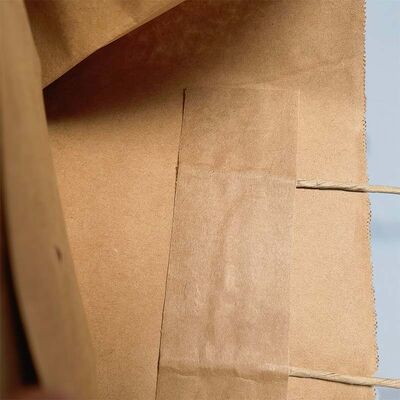 Twisted Paper Handle Brown Kraft Shopping Bags Heavy Duty For Retail Clothing Store Packaging