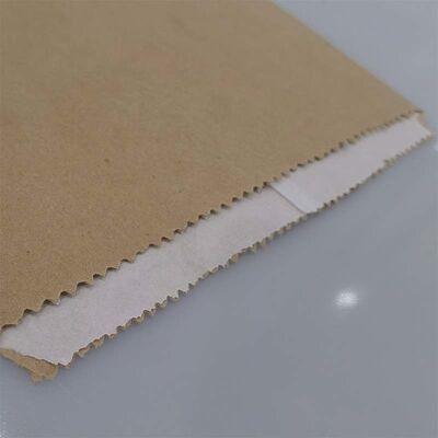 Customized Serrated Edge Greaseproof Kraft Paper Flat Bags Food Grade Lined Paper Pouches For Bakery Food Packaging