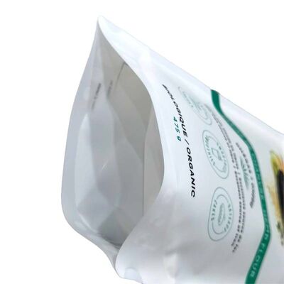 Custom Printed High Barrier Organic Powder Stand Up Zipper Pouches Packaging Bags
