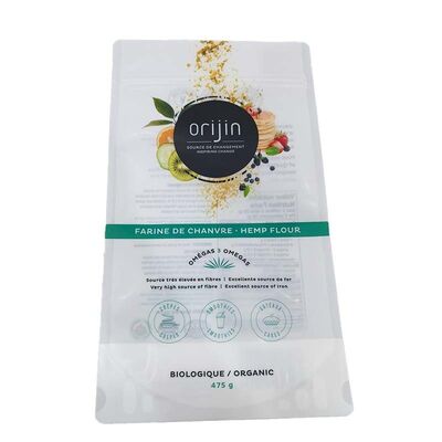 Custom Printed High Barrier Organic Powder Stand Up Zipper Pouches Packaging Bags