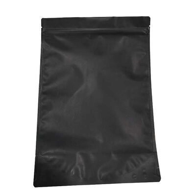 Custom Food Grade Matte Black Aluminum Foil Stand Up Zipper Pouches High Barrier For Nuts Dried Fruit Storage