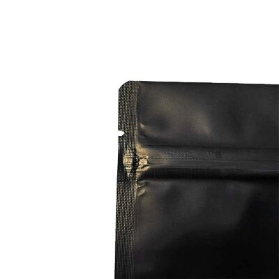 Custom Food Grade Matte Black Aluminum Foil Stand Up Zipper Pouches High Barrier For Nuts Dried Fruit Storage