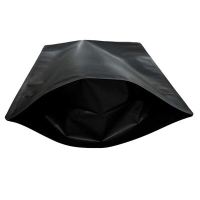 Custom Food Grade Matte Black Aluminum Foil Stand Up Zipper Pouches High Barrier For Nuts Dried Fruit Storage