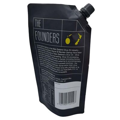 Custom Printed Black Aluminum Foil Spout Stand Up Pouches High Barrier For Edible Oil Packaging