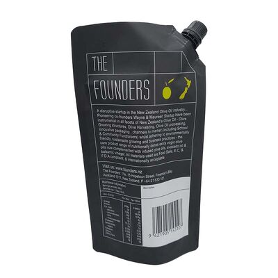 Custom Printed Black Aluminum Foil Spout Stand Up Pouches High Barrier For Edible Oil Packaging