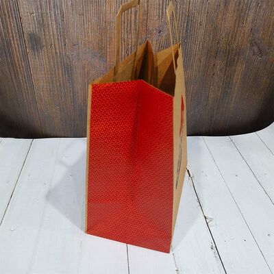 Thickened Custom Logo Flat Handle Kraft Paper Bags Eco Friendly For Retail Store Daily Shopping Packaging