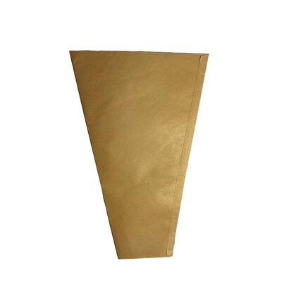 Natural Brown Kraft Cone Flower Sleeves Waterproof Laminated Florist Bouquet Wrapping Bags