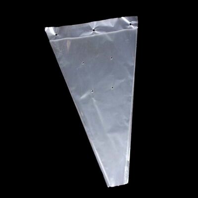 High Clarity PE Cone Floral Bags Disposable Clear Flower Wrapping Sleeves For Bouquet Shop