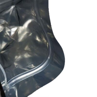 Reclosable Zipper Black Printed Stand Up Pouch Light Proof Aluminum Foil Bag For Food Retail