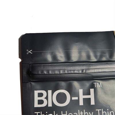 Custom Size Aluminum Foil Stand Up Pouches With Zipper Matte Printed For Food Gift Packaging