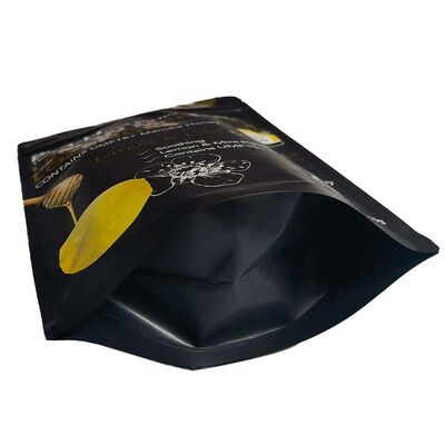 Custom Size Aluminum Foil Stand Up Pouches With Zipper Matte Printed For Food Gift Packaging