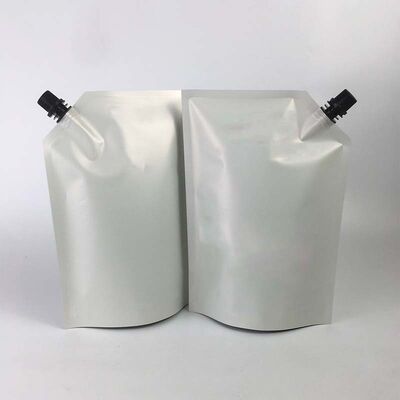 Aluminum Foil Stand Up Spout Pouch Custom Printed Liquid Packaging Bag For Juice Sauce Detergent