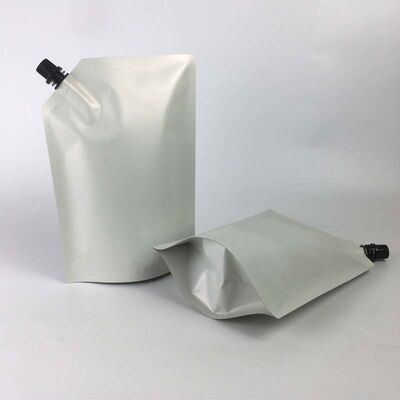 Aluminum Foil Stand Up Spout Pouch Custom Printed Liquid Packaging Bag For Juice Sauce Detergent