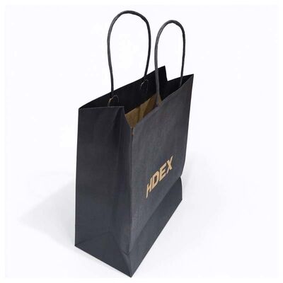 Brand Logo Twisted Paper Handle Bag for Boutique Gift Packaging