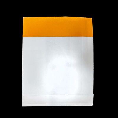 White Kraft Paper Bakery Bag with Clear Window Custom Printed Pastry Bread Packaging Bag for Boulangerie Shop